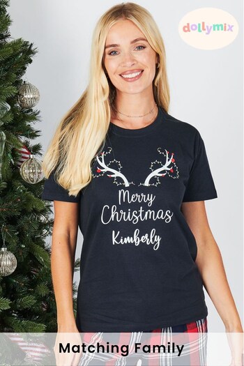 Personalised Womens Matching Family Christmas Pyjamas by Dollymix (P28748) | £30