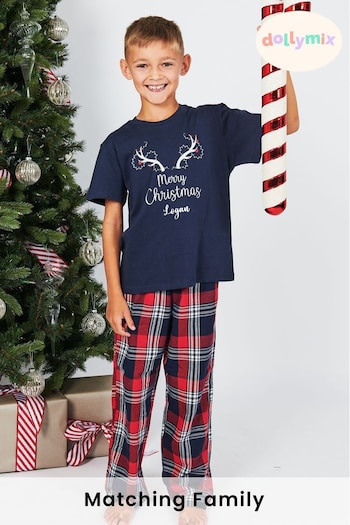 Personalised Kids Matching Family Christmas Pyjamas by Dollymix (P28750) | £30