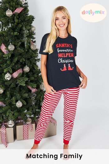 Personalised Womens Matching Family Christmas Pyjamas by Dollymix (P28774) | £30