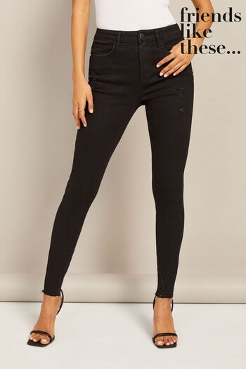 STOREEZ high-waisted cotton shorts Black Ankle Grazer Jean (P31112) | £29