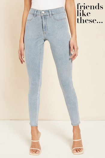 Thinking of You Bleach Blue High Waisted Jeggings (P31121) | £25