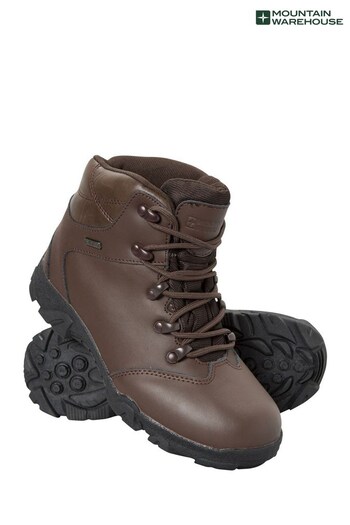 Mountain Warehouse Brown Canyon Kids Leather Waterproof Walking Boots (P31210) | £70