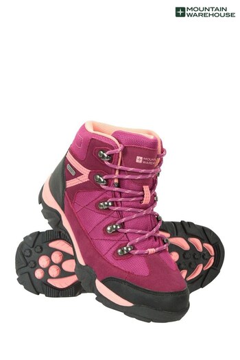 Mountain Warehouse Berry Red Trail Waterproof Kids Walking Boots (P31254) | £54