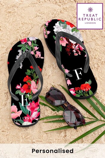 Personalised Lipsy Madeline Flip Flops by Treat Republic (P32151) | £25
