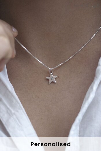 Personalised Tiny Star Necklace by Oh So Cherished (P32280) | £28