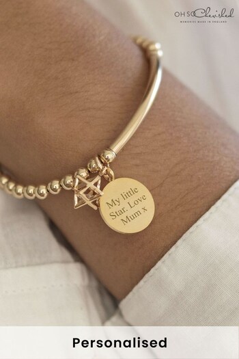 Personalised Cosmic Star Beaded Bracelet by Oh So Cherished (P32290) | £48