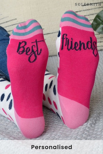 Best Friends Patterned Slogan Socks by Solesmith (P32746) | £9