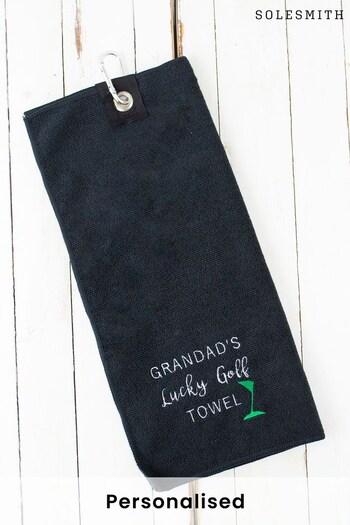 Personalised Microfibre Golf Towel by Solesmith (P32806) | £16