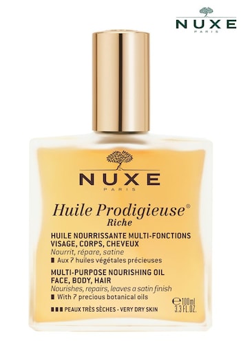 Nuxe Huile Prodigieuse® Riche Multi-Purpose Dry Oil for Face, Body and Hair 100ml (P34135) | £32