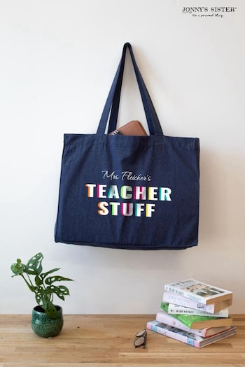 Personalised Vegan Teacher Stuff Bag by Jonny's Sister (P35433) | £26