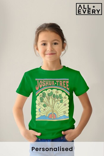 All + Every Kelly Green US National Parks Joshua Tree Kids T-Shirt (P36013) | £19
