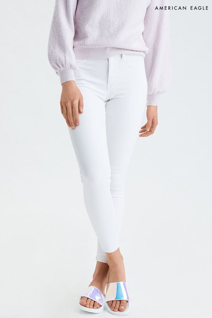 Buy Women s White American Eagle Jeans Online Next UK