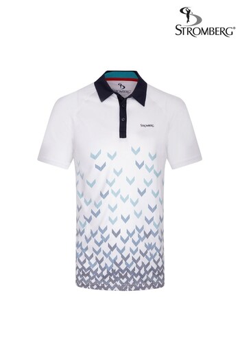 Stromberg White Circuit Polo Shirt Male (P36516) | £35