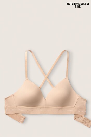 Victoria's Secret PINK Beige Nude Non Wired Lightly Lined Smooth T-Shirt Bra (P37175) | £20 - £25