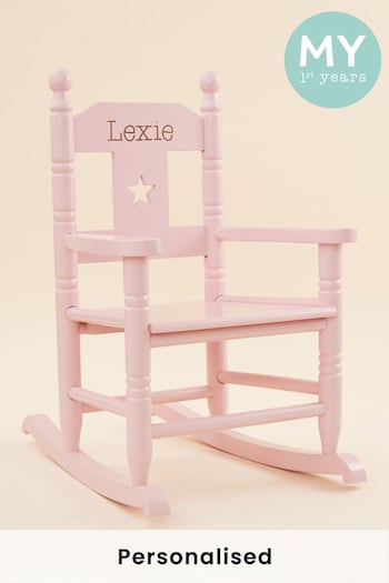 Personalised Pink Star Children's Rocking Chair by My 1st Years (P37640) | £60