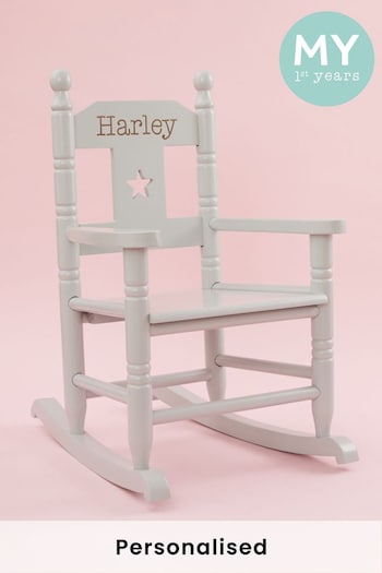 Personalised Grey Star Children's Rocking Chair by My 1st Years (P37641) | £60
