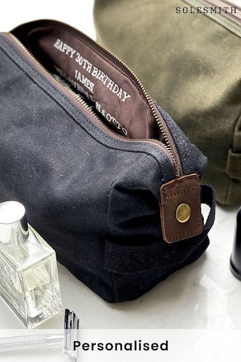 Personalised Mens Hidden Message Wash Bag by Solesmith (P38192) | £39