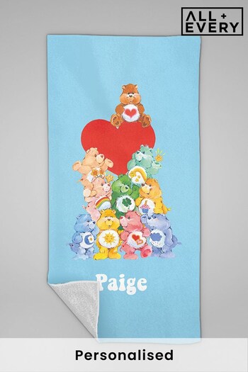 Personalised Care Bears The Original 10 Beach Towel by All + Every (P39348) | £35 - £40