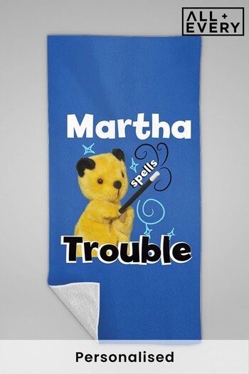 Personalised Sooty Spells Trouble Beach Towel by All + Every (P39358) | £35 - £40