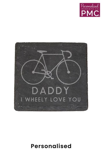 Personalised Wheely Love You Slate Coaster by PMC (P40658) | £10