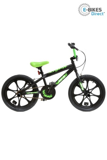 E-Bikes Direct BlackGreen XN 5 BMX Bike Boys Freestyle 18 Inch Wheel (P43046) | £180