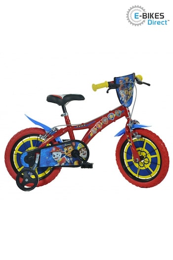 E-Bikes Direct BlueRedYellow Dino Paw Patrol Kids Bike with Stabilisers - 14 Inch Mag Wheels (P43059) | £179