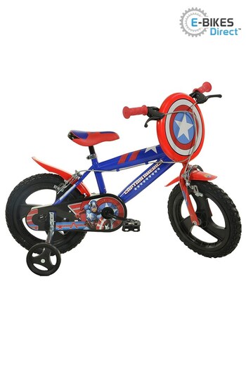 E-Bikes Direct Red Dino Captain America Red Boys Bike with Shield - 14 Inch Mag Wheels (P43069) | £179