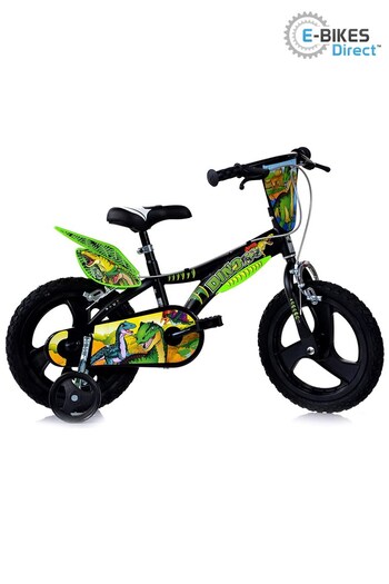 E-Bikes Direct BlackGreen E-Bikes Direct BlackGreen Dino Dinosaur Boys Bicycle 16 inch Wheel with Stabilisers (P43072) | £140