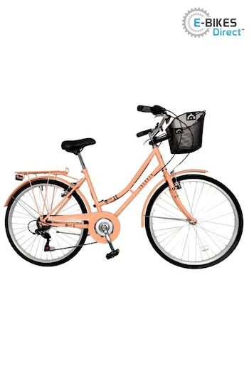 E Bikes Pink Aurai Trekker Ladies Heritage Bike 26 Wheel 6 Speed (P43283) | £250