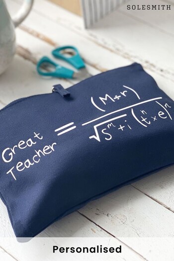 Personalised Great Teacher Maths Pencil Case by Solesmith (P43433) | £15