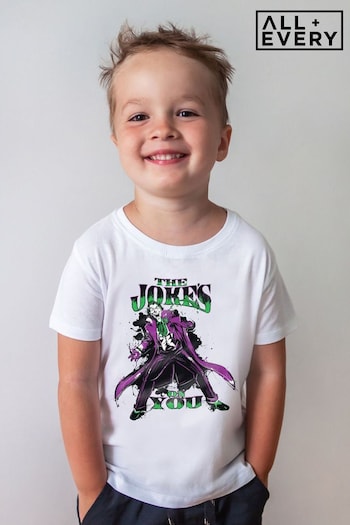 All + Every White Batman The Joker The Jokes On You Kids T-Shirt (P43554) | £18