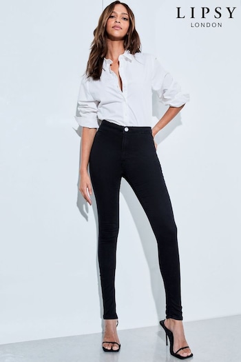 Lipsy Black High Waist Skinny Jeans (P43575) | £30