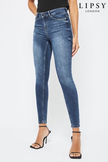 Lipsy Authentic Blue Mid Rise Skinny Kate Taurus Jeans (P43576) | £42