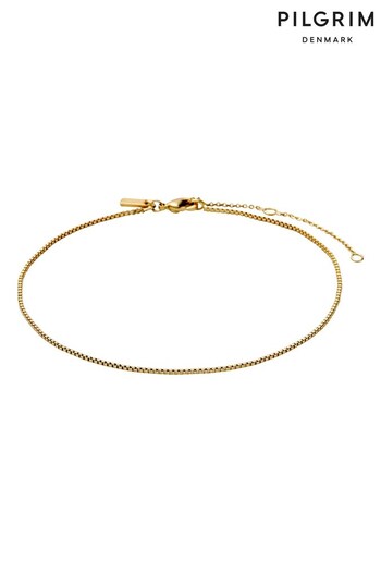 PILGRIM Gold Recycled Pallas Ankle Chain (P44075) | £25