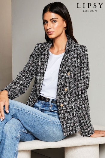 Lipsy Black Pastel Boucle Blazer (P44240) | £68