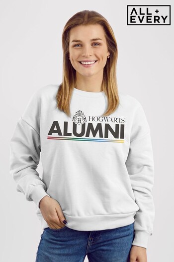 All + Every White Harry Potter Hogwarts Alumni Adult Sweatshirt (P44263) | £32