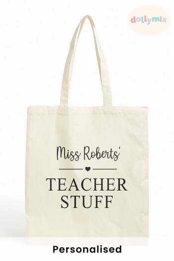 Personalised Teacher Tote Bag by Dollymix (P45566) | £17