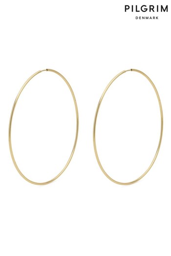 PILGRIM Gold Plated Hoop 60 mm Sanne Earrings (P46718) | £13
