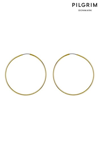 PILGRIM Gold Plated Hoop 45 mm Sanne Earrings (P46720) | £15