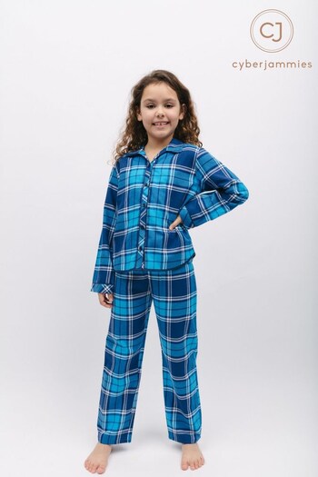 Cyberjammies Blue Check Pyjama Set (P48621) | £25