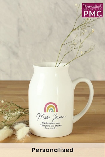 Personalised Rainbow Flower Jug Vase by PMC (P49409) | £16