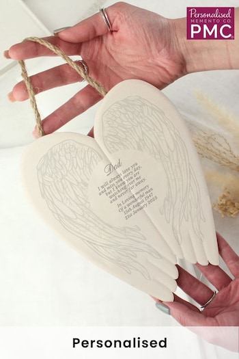 Personalised In Loving Memory Ceramic Wings Ornament by PMC (P49720) | £15