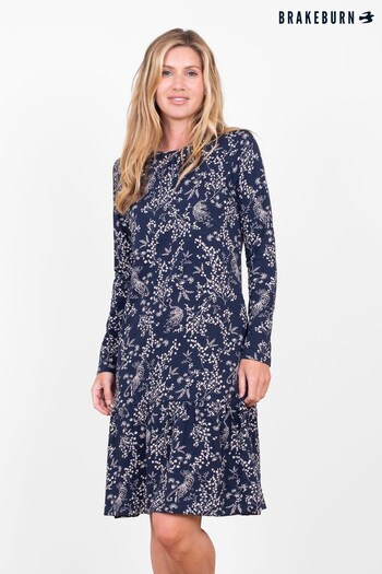 Brakeburn Blue Tiger Jersey Dress (P50836) | £50
