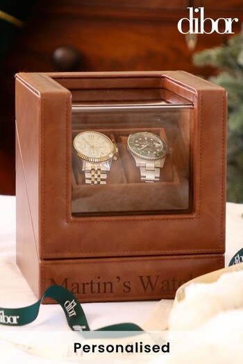 Personalised Double Presentation Watch Case by Dibor (P50912) | £45