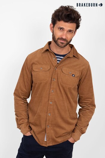 Brakeburn Brown Cord Shirt (P51998) | £55