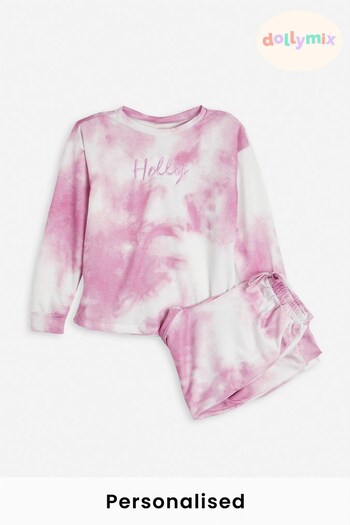 Personalised Kids Tie Dye Lounge Set by Dollymix (P52026) | £28