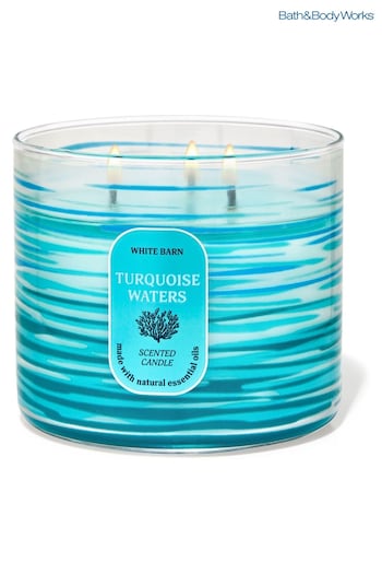 Bath & Body Works Turquoise Waters Salted Grapefruit Shore 3Wick Candle 14.5 oz / 411 g (P53238) | £29.50