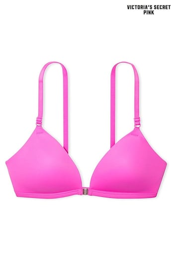 Victoria's Secret PINK Pink Berry Non Wired Lightly Lined Front Close Bra (P54071) | £30