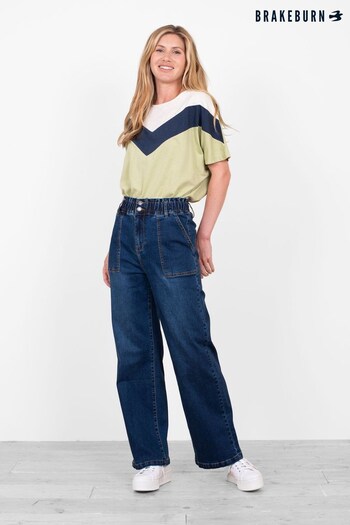Brakeburn Blue Wide Leg Utility Pocket Jeans (P54096) | £55