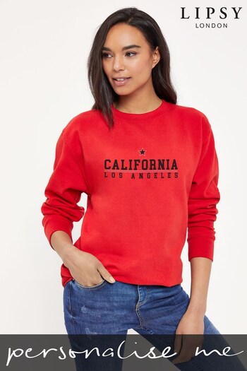 Personalised Lipsy California Los Angeles College Logo Womens Sweatshirt (P54290) | £28